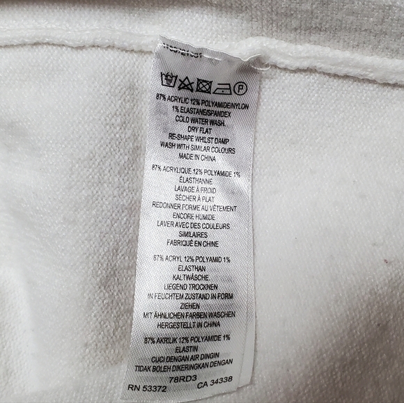 French Connection Pearl Off-White Baby Soft Crewneck Hi-low Jumper Sweater L - Picture 13 of 13